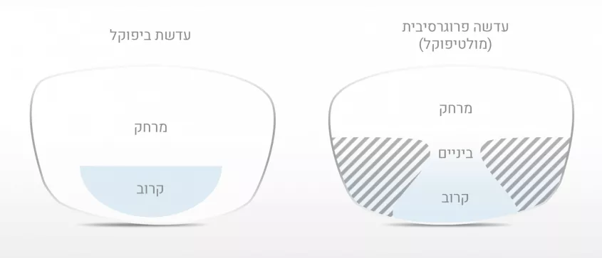 מבנה עדשות מולטיפוקל ועדשות ביפוקל