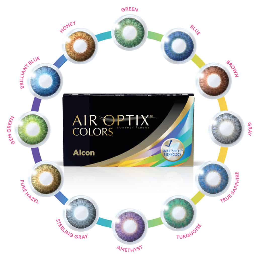 עדשות מגע צבעוניות טבעיות Alcon Air Optix Colors